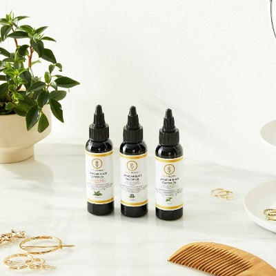 GoldiLocsNC Signature Growth Oil 2oz Sample Set - Peppermint, Lavender & Tea Tree