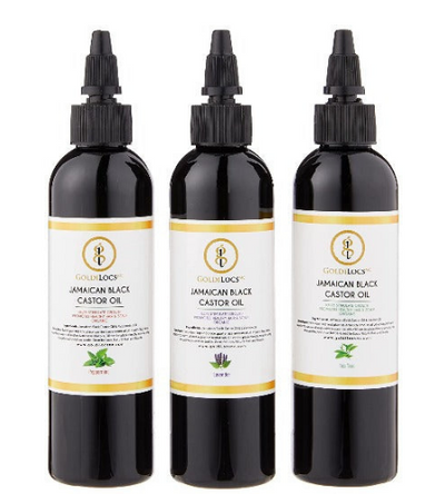 GoldiLocsNC Signature Growth Oil 2oz Sample Set - Peppermint, Lavender & Tea Tree