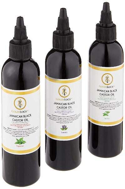 GoldiLocsNC Signature Growth Oil 4oz Sample Set - Peppermint, Lavender & Tea Tree