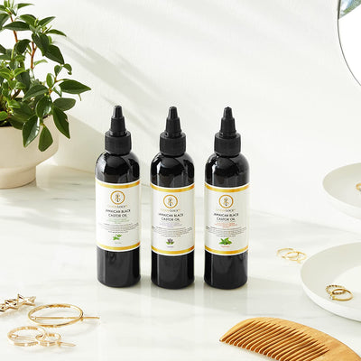 GoldiLocsNC Signature Growth Oil 4oz Sample Set - Peppermint, Lavender & Tea Tree