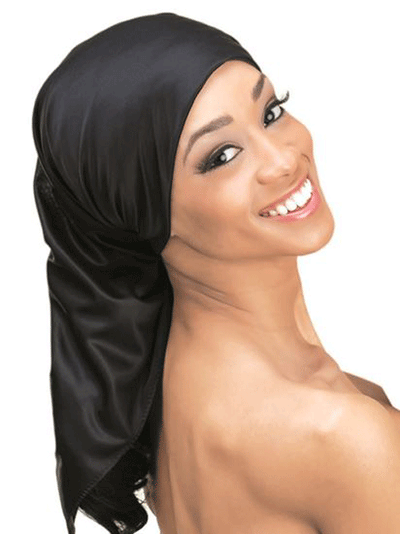 Qfitt Satin Square Scarf w/Organic Argan, Olive Castor & Peppermint - GoldiLocsNC