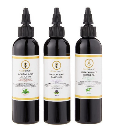 GoldiLocsNC Signature Growth Oil 4oz Sample Set - Peppermint, Lavender & Tea Tree